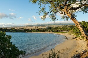 Playa en los alrededores, camastros y toallas de playa