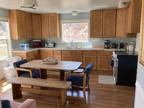 Fridge, microwave, oven, stovetop - Magical Riverside Retreat on 450 Private Acres (Pagosa Springs)