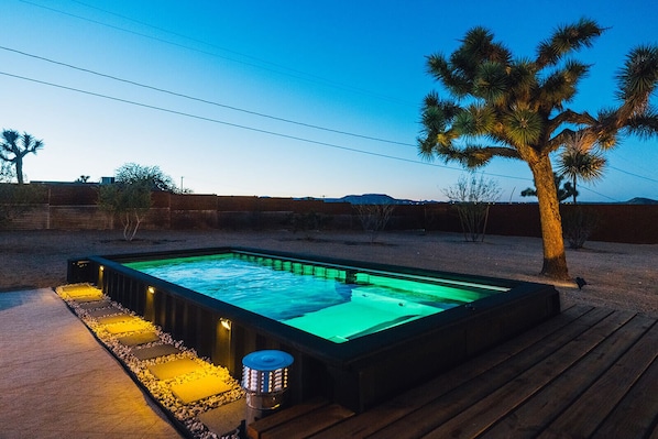 Outdoor pool, a heated pool