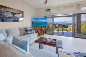 Flat-screen TV, DVD player - Newly Remodeled Platinum Level Villa Offering Sweeping Ocean, Island and Coastal Views! (Lahaina)