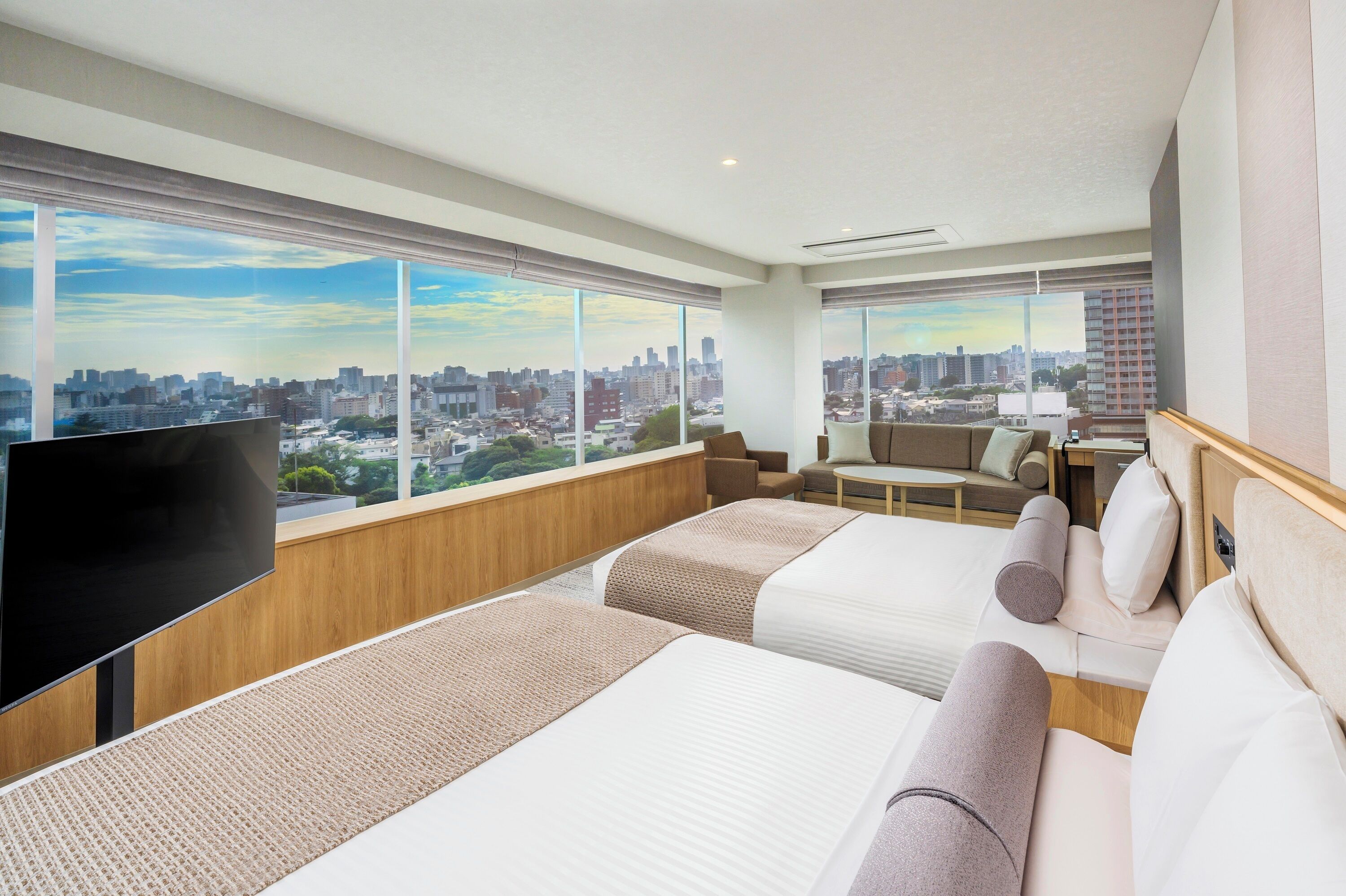 panorama view twin with shower booth, non smoking, up to 5 people | 1 bedroom, in-room safe, free wifi, bed sheets