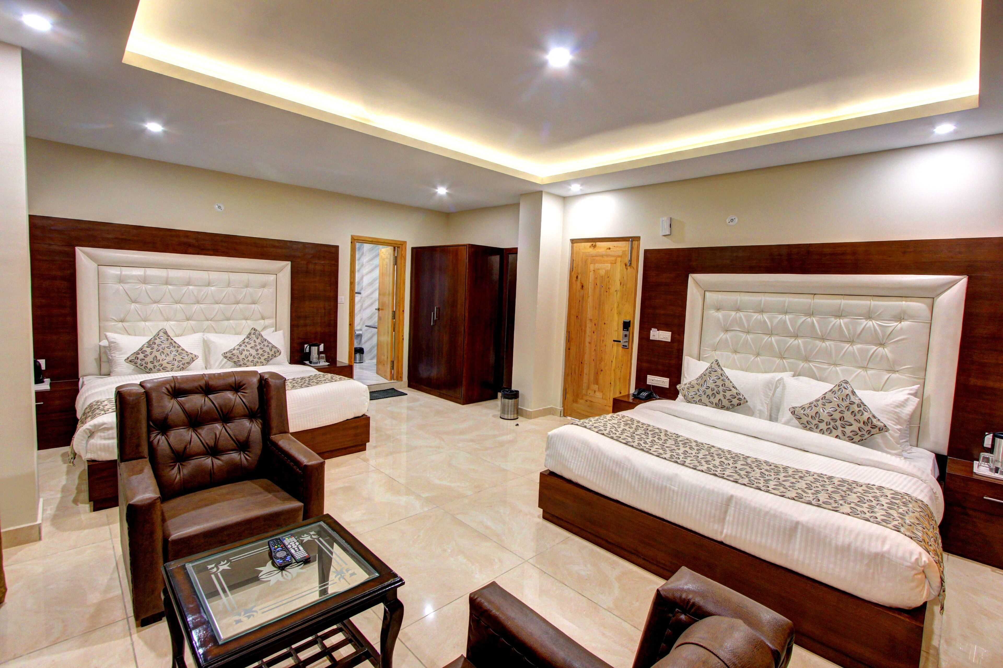 Premium bedding, minibar, desk, laptop workspace