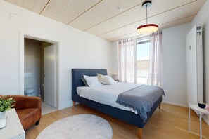 Departamento básico, 1 cama Queen size y sofá cama | 1 habitación y espacio para trabajar con laptop 