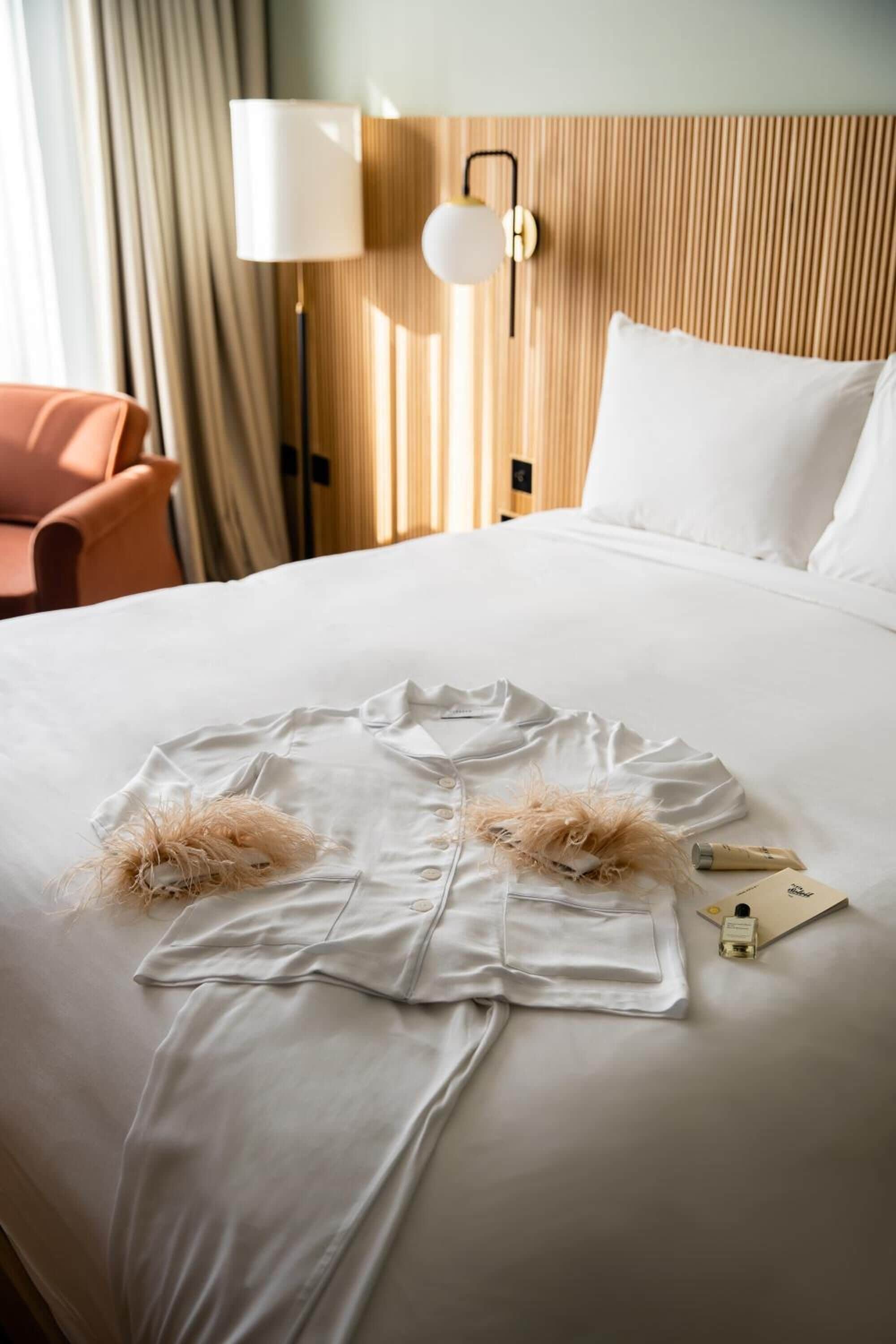 Premium bedding, pillow-top beds, desk, soundproofing