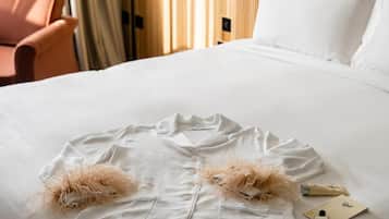 Premium bedding, pillow-top beds, desk, soundproofing