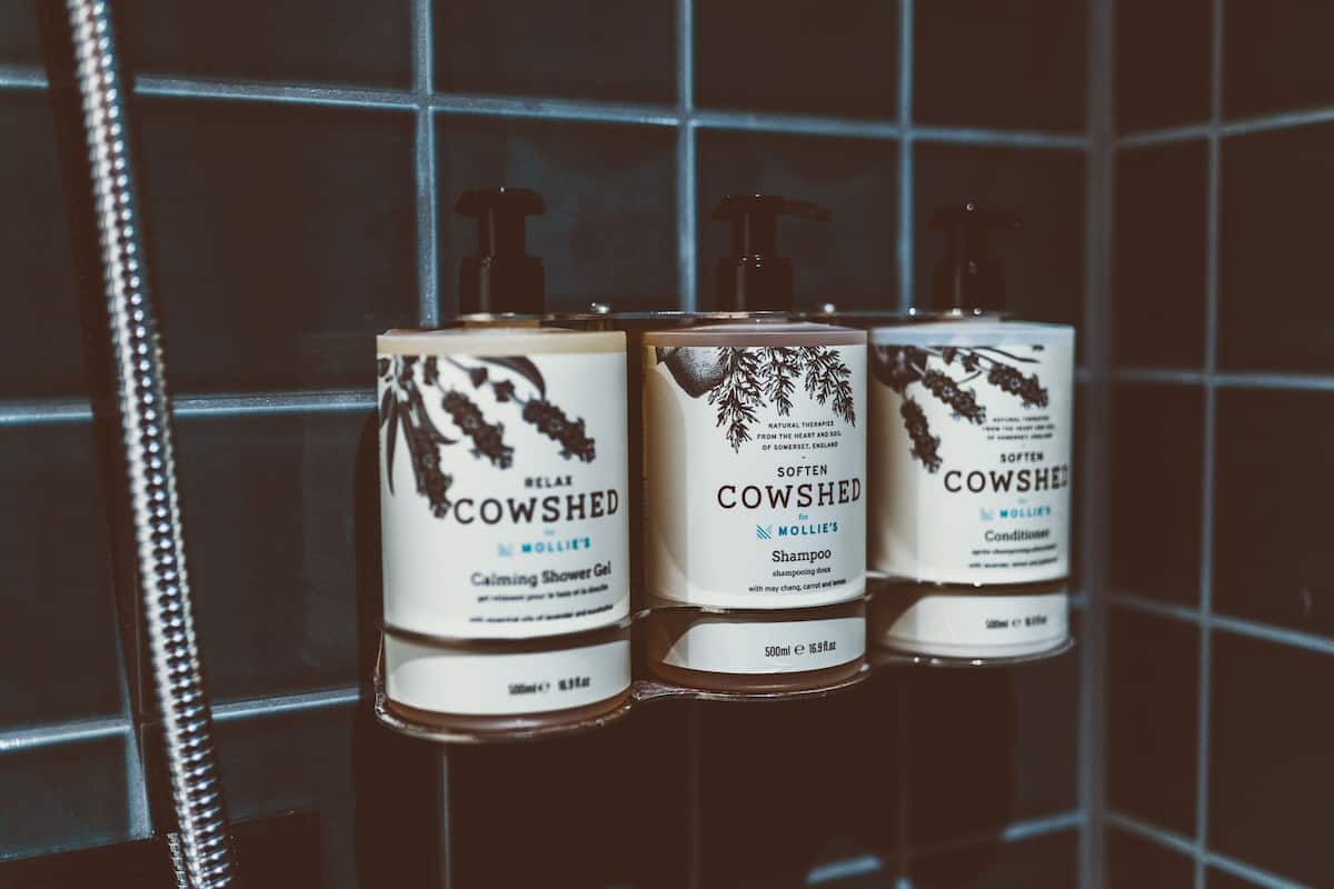 double room | bathroom | shower, rainfall showerhead, hair dryer, towels