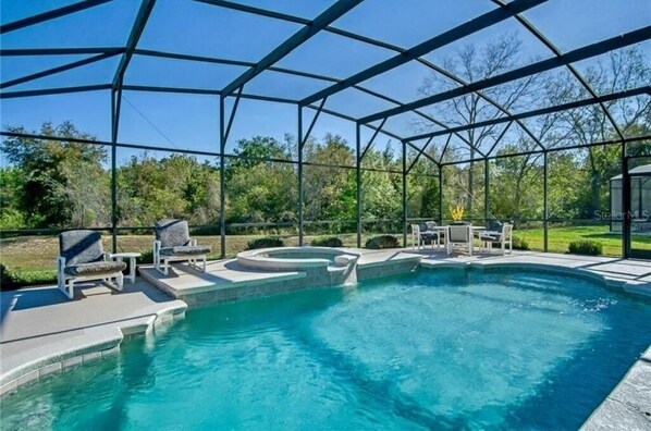 Outdoor pool, a heated pool