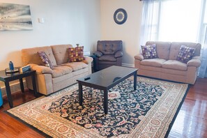 50-inch TV with cable channels