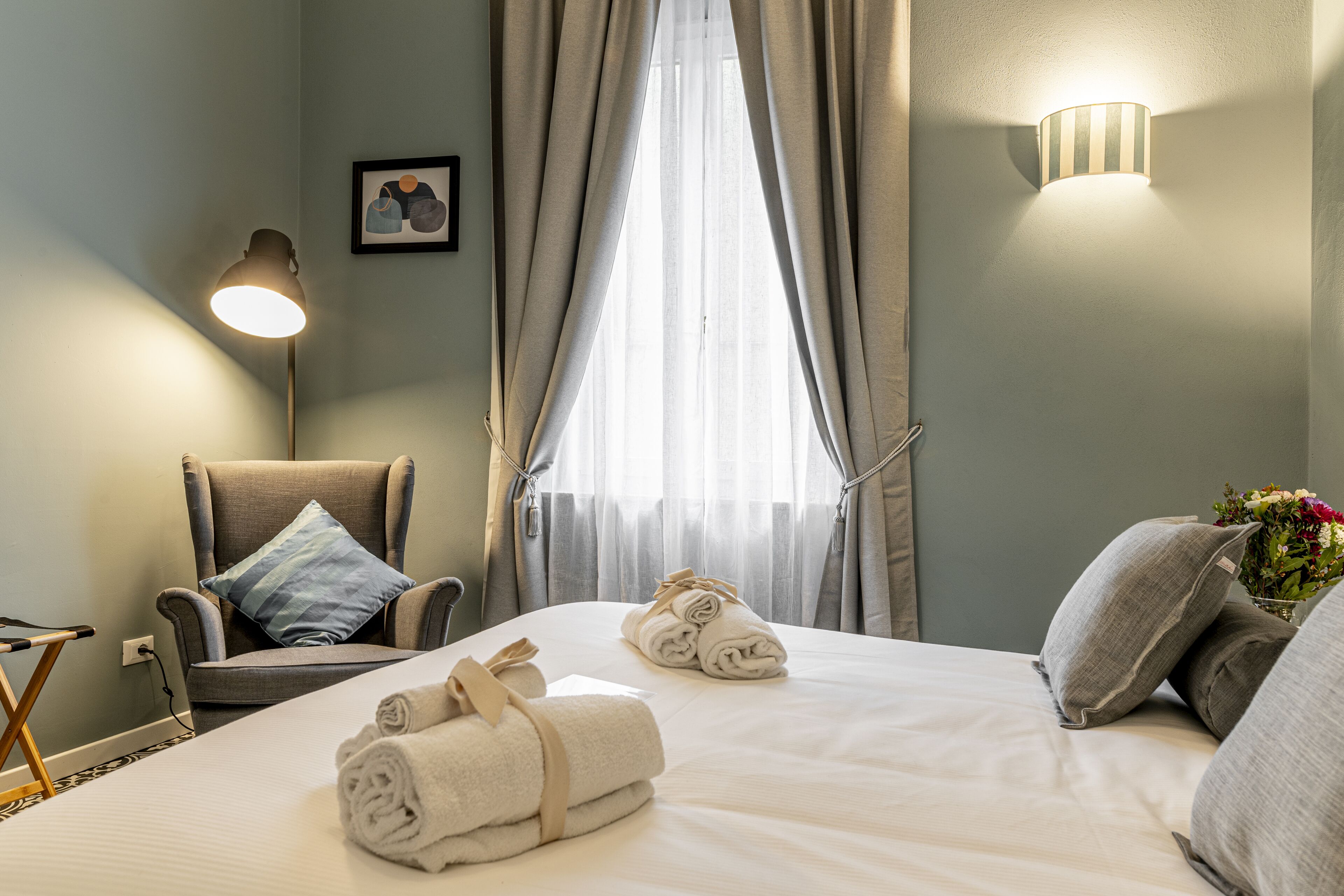 Comfort-Doppelzimmer (2 - Della Torre) | Hochwertige Bettwaren, Daunenbettdecken, kostenlose Minibar