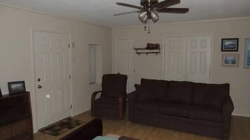 TV, DVD player, books