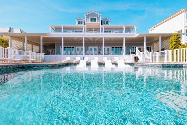 Outdoor pool, a heated pool