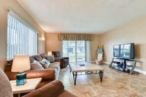 Smart TV, DVD player, books