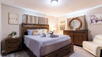 4 bedrooms, iron/ironing board, travel crib, WiFi