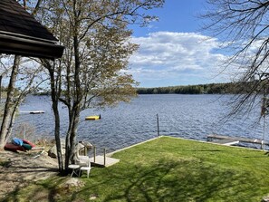 Property grounds - Gorgeous Lakefront House Rental facing South on Green Lake in Dedham, Maine (Dedham)