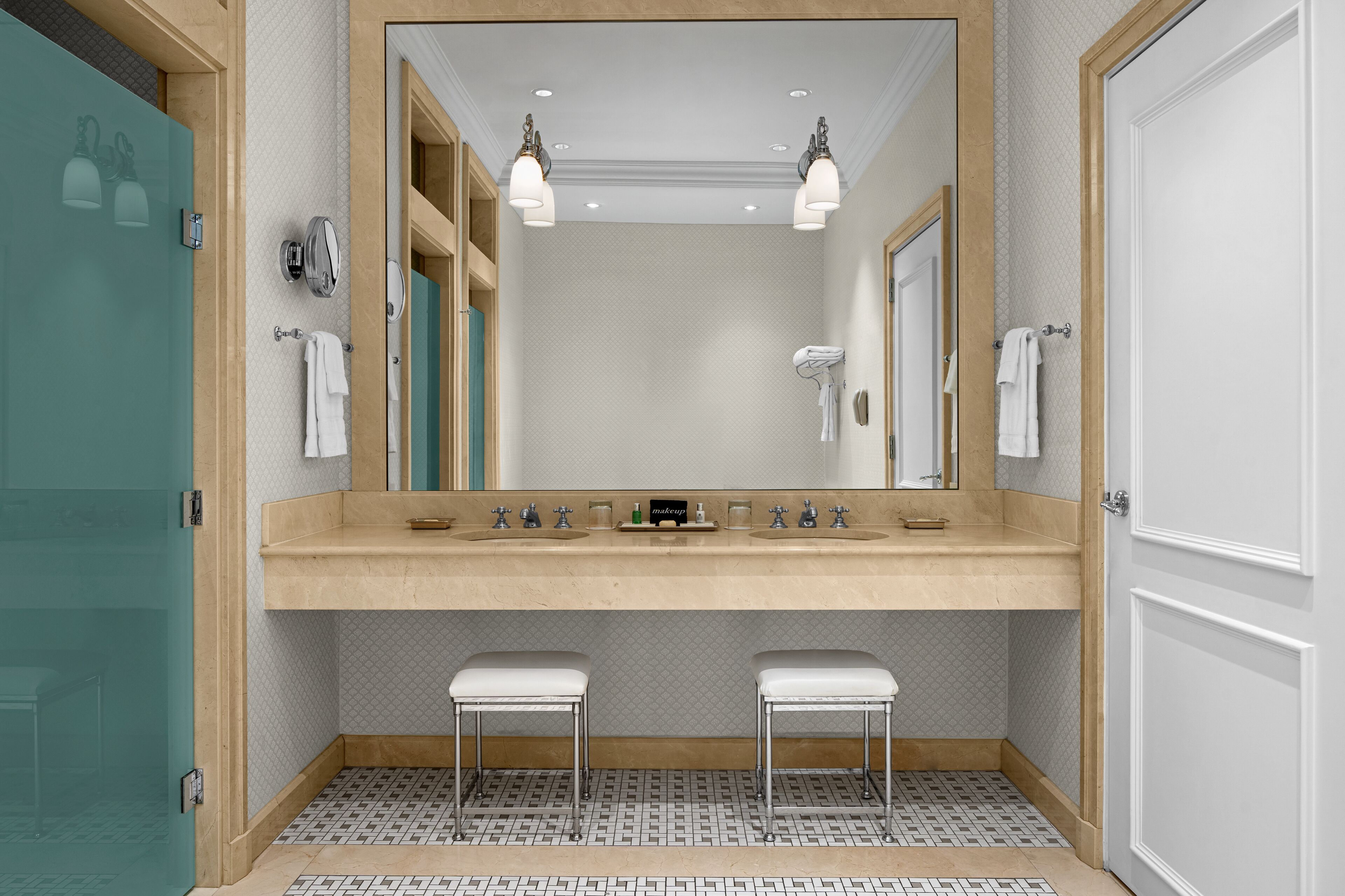 free toiletries, hair dryer, slippers, towels