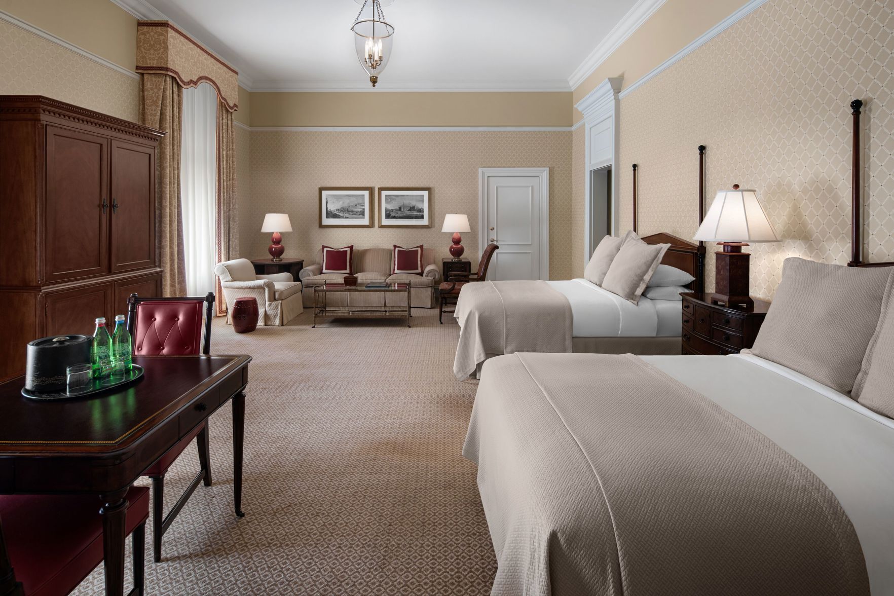 Premium bedding, down comforters, in-room safe, desk