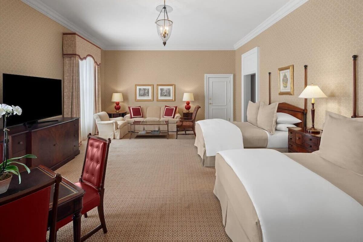 Premium bedding, down comforters, in-room safe, desk
