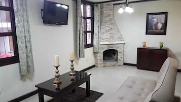 TV connectée, cheminée