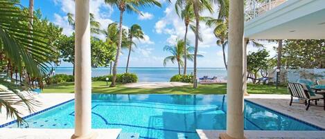 Piscine extérieure, piscine chauffée