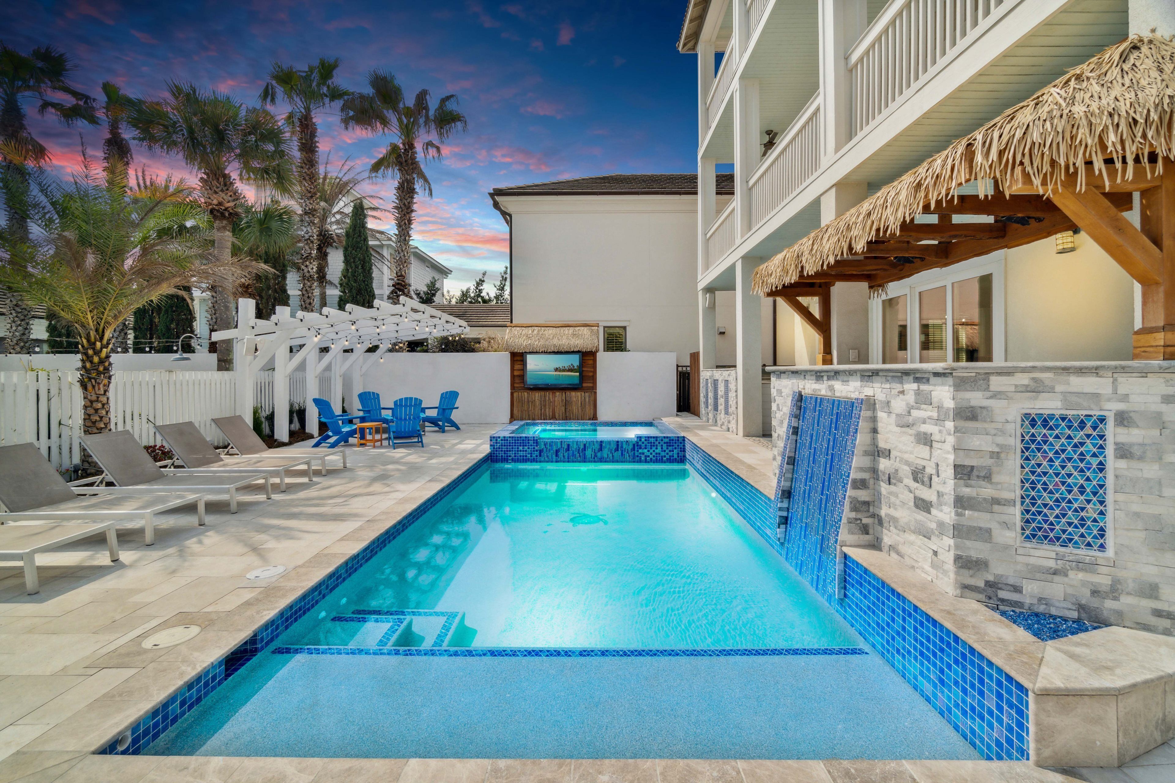 A heated pool