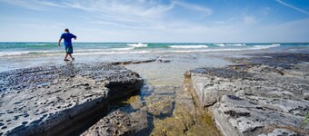 Off Grid Experience on the most unique alvar rock beach on Manitoulin Island.
