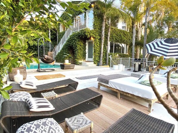 Several seating and lounging options.