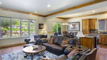 TV, fireplace, offices