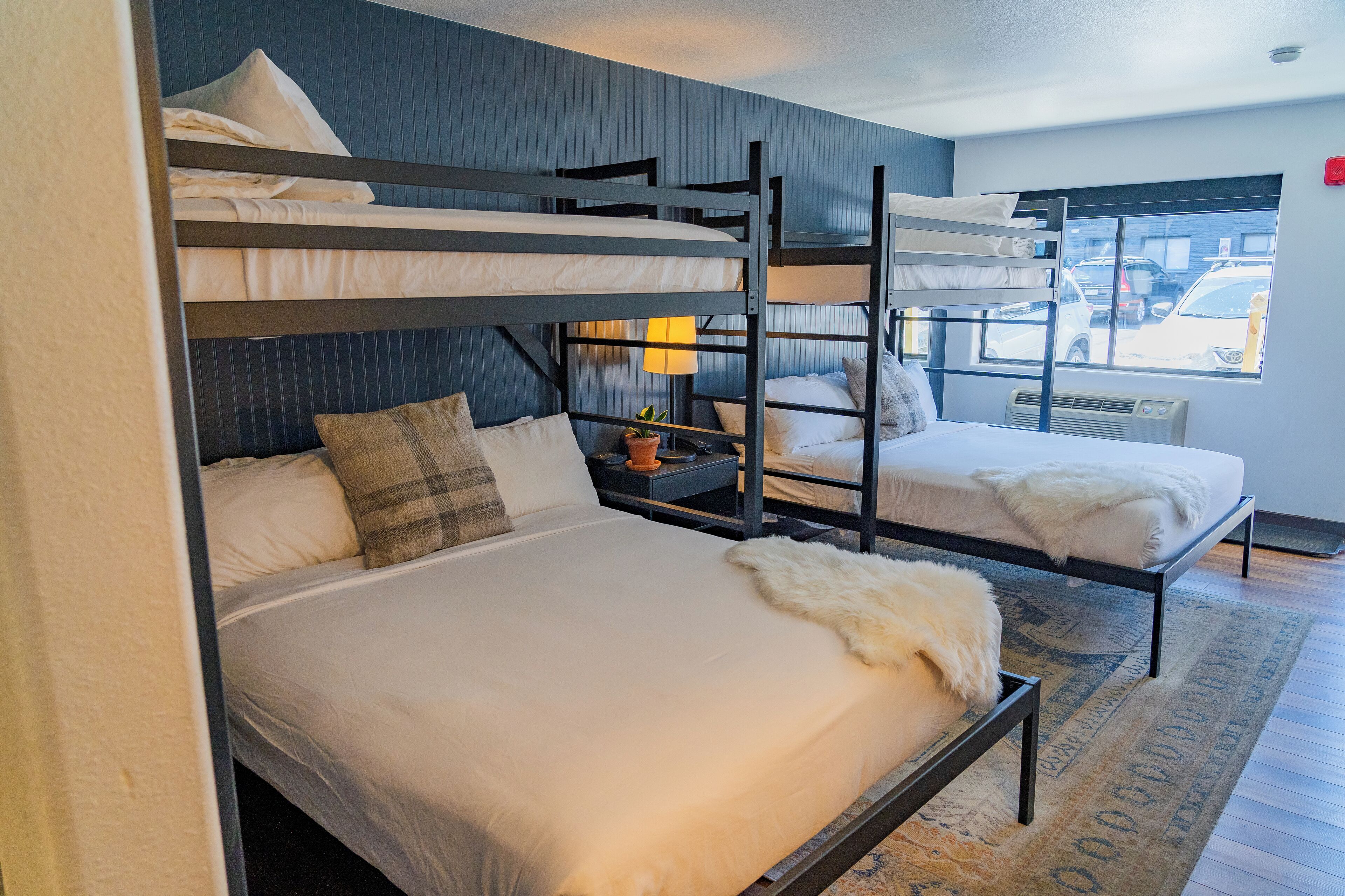 catwalk: 2 queen with twin bunks | 1 bedroom, premium bedding, down duvets, pillow-top beds