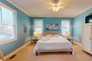 6 bedrooms, iron/ironing board, free WiFi, bed sheets - Spacious Townhome w/Ocean Views, Elevator, Dog Friendly & Steps to Beach—Off-Season Deals! (Kure Beach)
