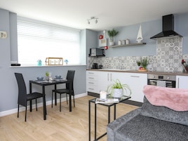 Fridge, microwave, dishwasher, electric kettle