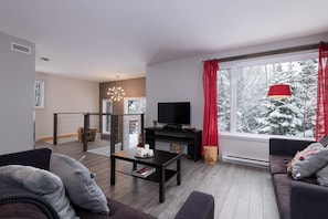 Kamin, DVD-Player, Tischtennisplatte