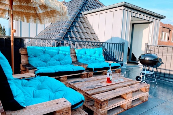 Luxury-Apartment, Gartenblick | Terrasse/Patio