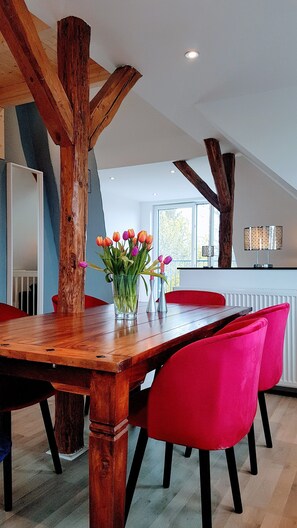 Luxury Apartment, Garden View | Private kitchen | Fridge, coffee/tea maker, electric kettle - villa appartements syke (Syke)