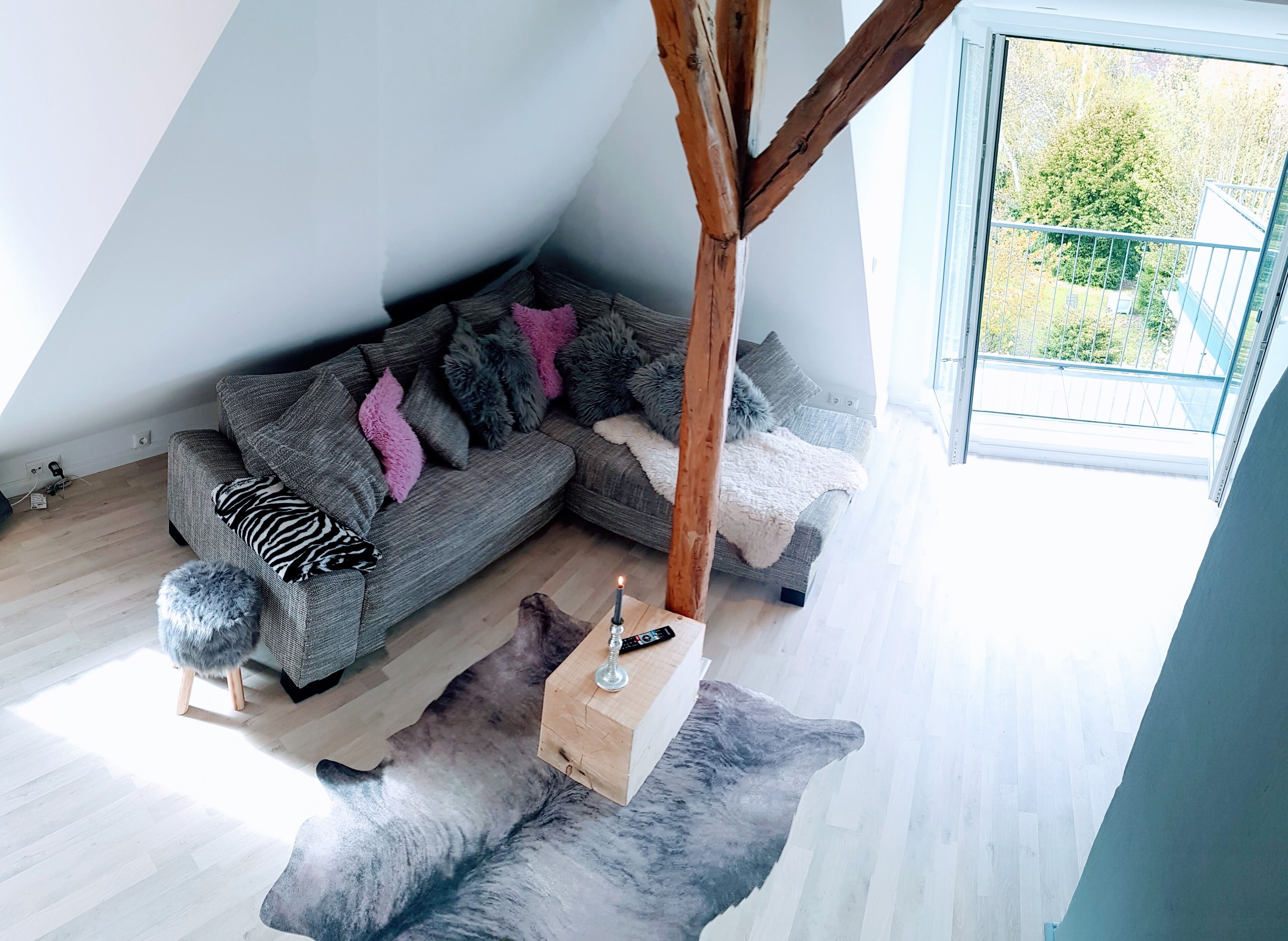 Luxury Apartment, Garden View | Living area | TV