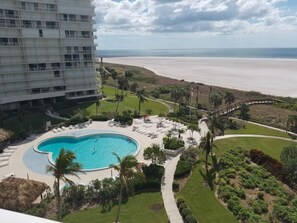 A heated pool