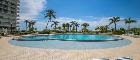 A heated pool