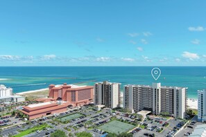 Enjoy ocean views from this beachfront hotel, with parking available for guests.