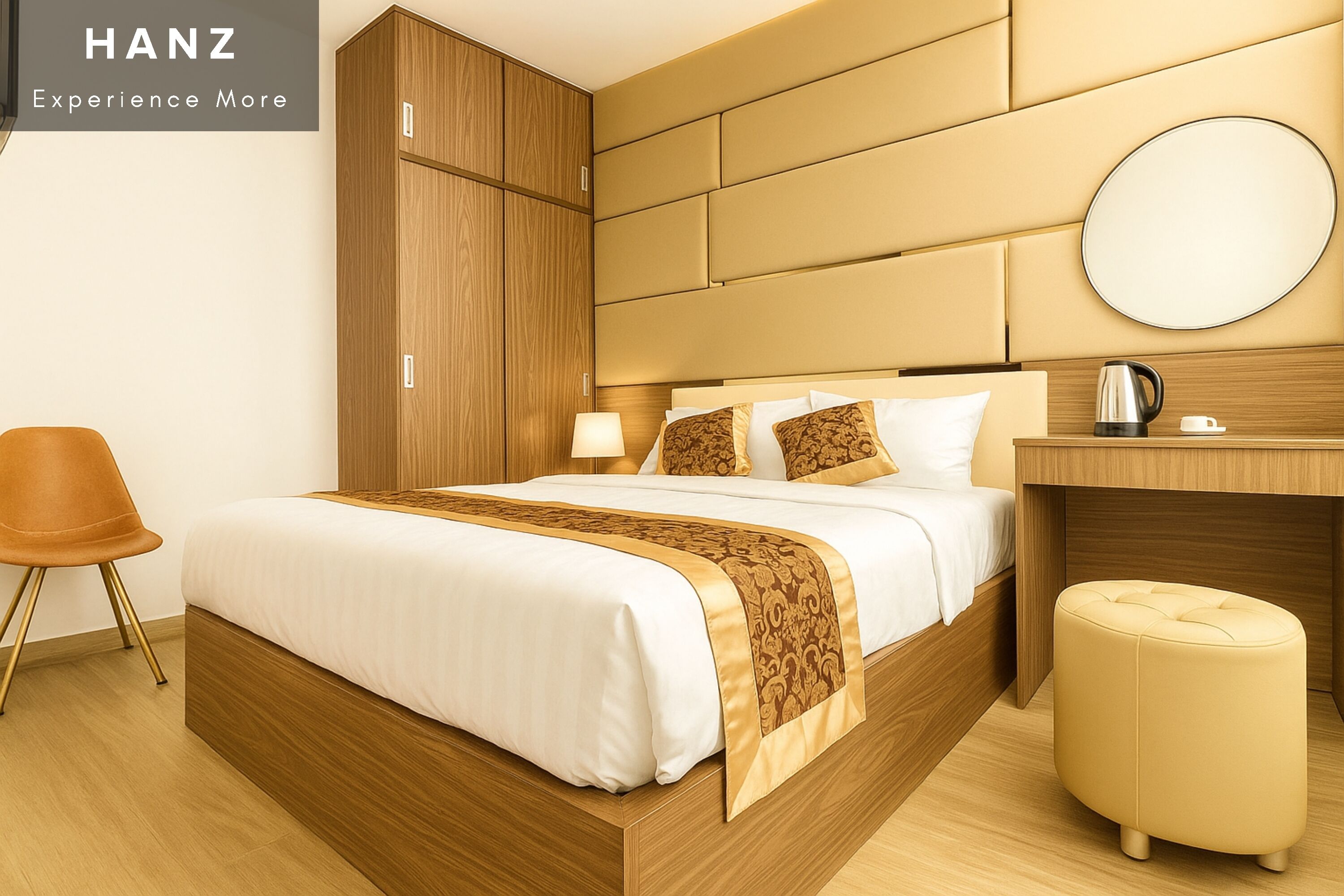 Desk, laptop workspace, soundproofing, free WiFi