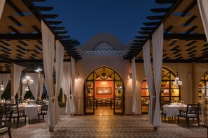 Outdoor banquet area