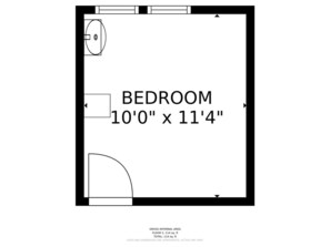 Floor plan - Room 8 (3rd Floor and Shared Bathroom) (Laconia)