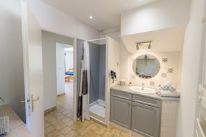 Shower, hair dryer
