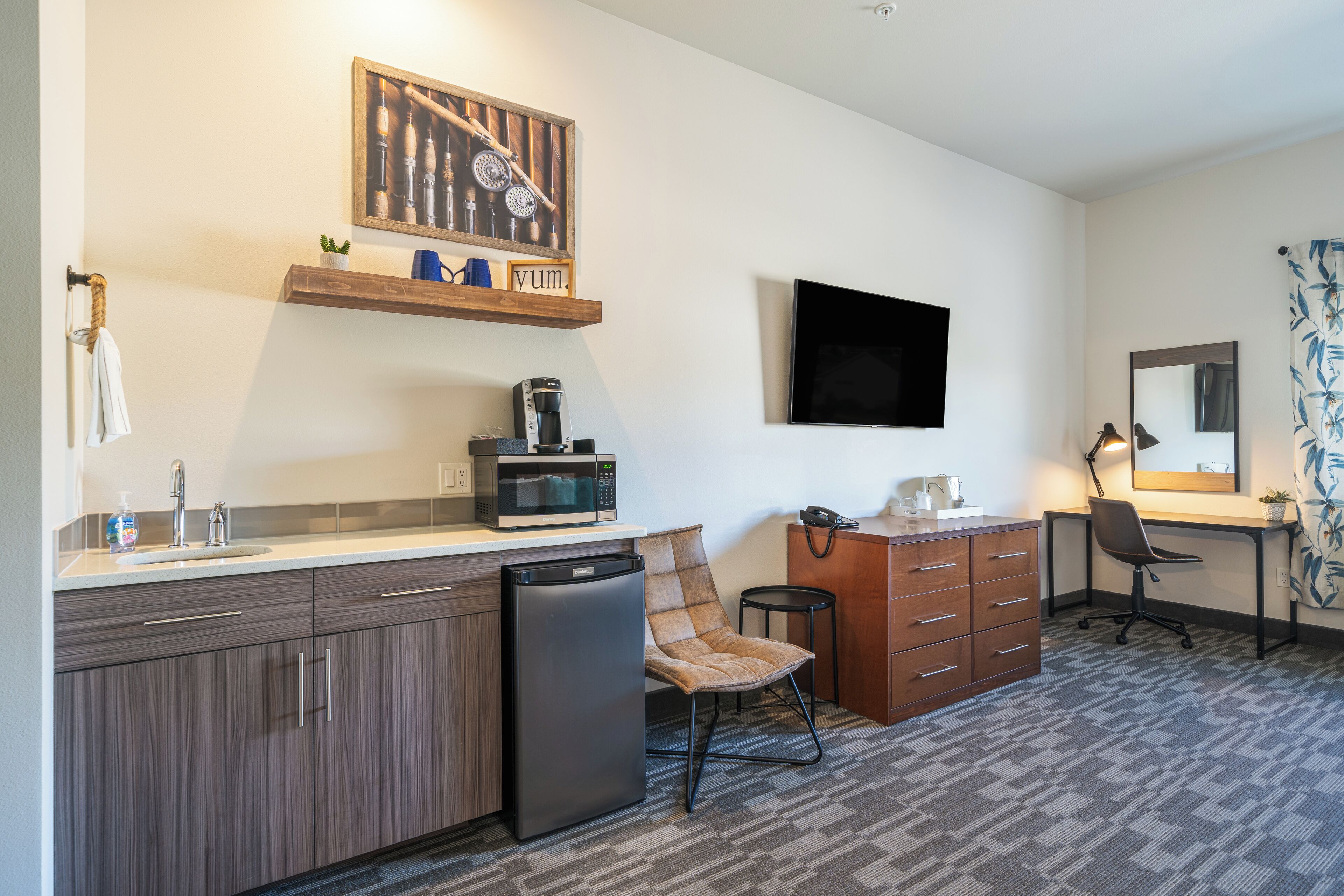 blackout curtains, iron/ironing board, free wifi, bed sheets