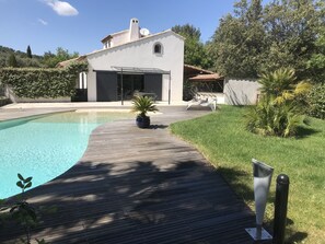 Outdoor pool, a heated pool