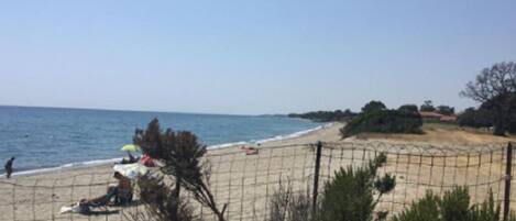 Beach nearby, sun-loungers