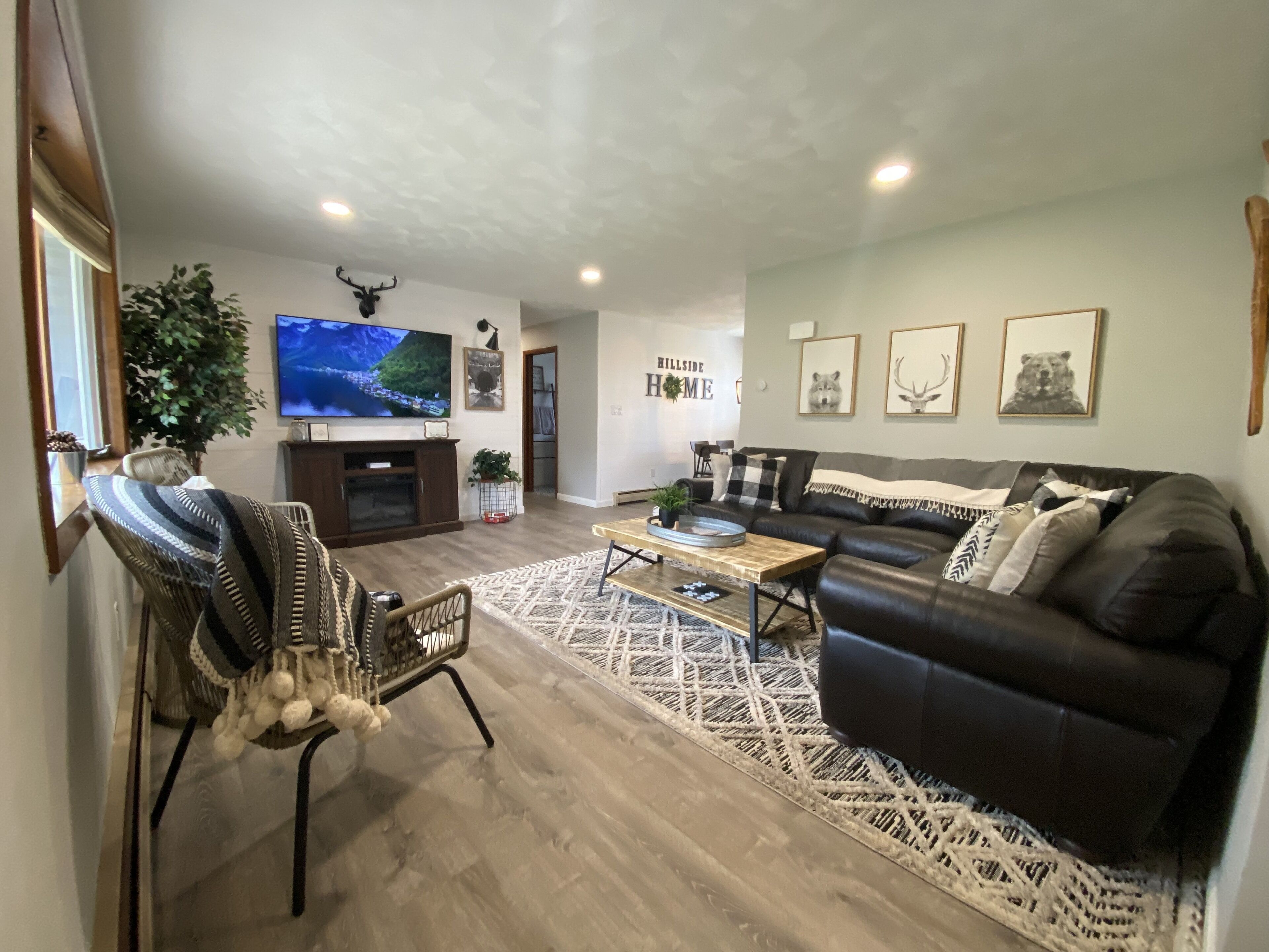 TV connectée, cheminée