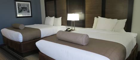 Standard Room, 2 Queen Beds, Non Smoking | Premium bedding, down comforters, desk, laptop workspace