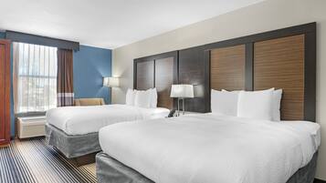 Standard Room, 2 Queen Beds, Non Smoking | Premium bedding, down comforters, desk, laptop workspace