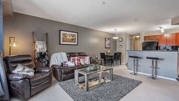 TV, fireplace, offices