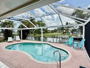 Outdoor pool, a heated pool