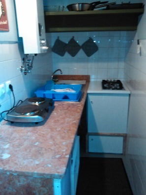 Fridge, microwave, dishwasher, toaster